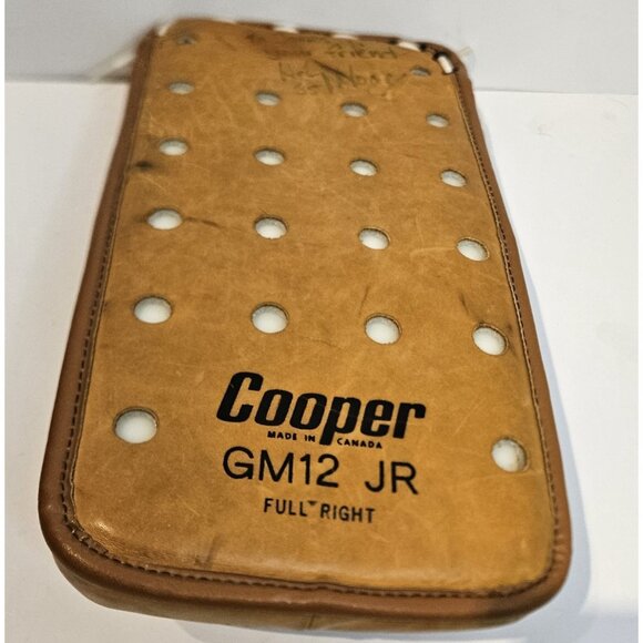 VINTAGE COOPER GM12 HOCKEY LEATHER GOALIE GLOVE W GM6 JR BLOCKER FULL RIGHT - Picture 11 of 16